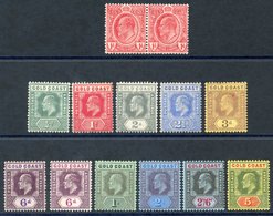 1907-13 MCCA Set Incl. Both 6d, Fine M, SG.59/68, Also 1908 MCCA 1d Red Pair, Fine M, SG.70. Cat. £250 (13) - Other & Unclassified