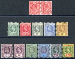 1907-13 MCCA Set Incl. Both 6d, Fine M, SG.59/68, Also 1908 MCCA 1d Red Pair, Fine M, SG.70. Cat. £250 (13) - Altri & Non Classificati