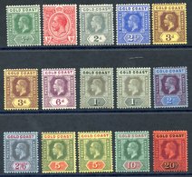 1913-21 MCCA Set, Fine M + Extra 3d, 1s & 5s Values, SG.71/84. Cat. £315 (14) - Autres & Non Classés