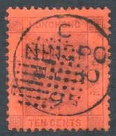 1882-96 Ningpo Treaty Port 10c Purple On Red With Circle Of Dots And 'NINGPO/C' C.d.s, Fine, SG.36. - Other & Unclassified