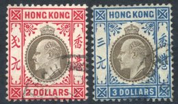 1904-06 MCCA $2 & $3, Each VFU, SG.87a & 88. (2) Cat. £490. - Otros & Sin Clasificación