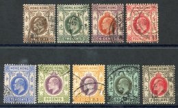 1907-11 Colours Changed MCCA Set, VFU, SG.91/99. (9) Cat. £475 - Other & Unclassified