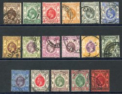 1912-21 MCCA Set VFU, SG.100/116. (17) Cat. £800 - Other & Unclassified