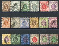 1921-37 MSCA Set VFU, SG.117/132. (18) Cat. £200 - Other & Unclassified