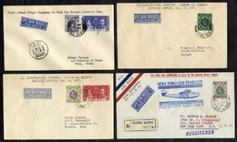 1937 April 29th PAA First Flight Hong Kong - San Francisco Reg Special Cacheted Cover, Franked KGV $3 Adhesive, 1937 Aug - Other & Unclassified