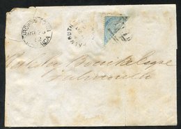 1862 Outer Letter Sheet With A Bisected 1d Cancelled By A Barred 'A77' Cancel Of STEWART TOWN. Browns Town MR.25.62 & Fa - Other & Unclassified