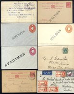 KEVII-KGVI Collection Of Covers & Postal Stationery Incl. Six Different Envelopes & Three Postcards Overprinted SPECIMEN - Sonstige & Ohne Zuordnung