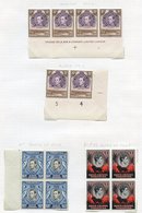 1938-54 KGVI Defin M Multiples Comprising 5c, SG.133 Imprint Block Of Four, UM (couple Of Tiny Tones), Also Plate Block  - Autres & Non Classés