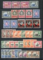 1938-54 KGVI Defin Set, Almost Complete M With Shades, Perfs Etc. Incl. 5s (3), 10s (3), £1 (3), From SG.131/150b, Cat.  - Autres & Non Classés