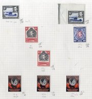 1938-54 KGVI Defins, Fine M Range Of Vals To £1 (3) With Perf Variations, Shades Identified On Album Leaves, From SG.131 - Altri & Non Classificati