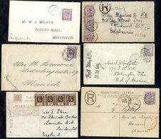 1892-1950 Covers Or Cards (12) All With Leeward Island Stamps, Cancelled In Antigua (6), Dominica, Montserrat, Nevis, St - Sonstige & Ohne Zuordnung