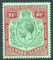 1928 10s Green & Red/green With Variety 'damaged Leaf' At Bottom Right Fine M, SG.79f. (1) - Other & Unclassified