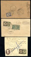 1927-30 Three Envelopes From India To Singapore Or Penang With Insufficient Postage Resulting In Straits Postage Dues Ap - Other & Unclassified