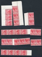 1937-41 8c Scarlet NOT ISSUED UM Examples (25) In Pairs, Strips, Marginal Etc. (see Footnote After SG.298), Cat. £300 - Sonstige & Ohne Zuordnung