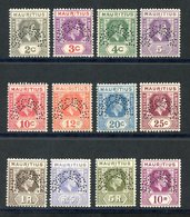 1938-49 Defin Set Perf SPECIMEN, Odd Minor Defect, Generally Fine M, SG.252s/263s. (12) Cat. £425 - Altri & Non Classificati