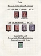 1862 No Wmk 1d (2), 1863-65 CC 1d (2) & 6d (2) Shades, 1867 1s Green, Unused Or With Large Part Gum, 1s - Original Gum,  - Autres & Non Classés