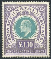 1902 CCC £1.10s Green & Violet M, SG.143. (1) Cat. £550. - Other & Unclassified
