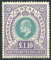 1902 CCC £1.10s Green & Violet M, SG.143. (1) Cat. £550. - Autres & Non Classés