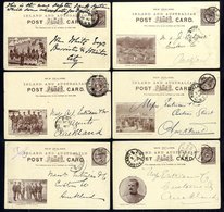BOER WAR 1900-01 1d Illustrated Patriotic Cards, 12 Different Cards All Used Within New Zealand. - Other & Unclassified