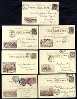 BOER WAR 1900-01 Illustrated Patriotic Cards (13 Different), 8 Used, 7 Internally, One With A ½d & 1d Added Going To The - Altri & Non Classificati