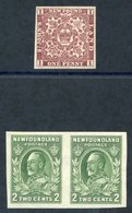 1857 1d Brown Purple, Fine Four Margins, Re-gummed, SG.1, 1932 2c Green Imperf Pair UM, SG.223a. (2) Cat. £200 - Autres & Non Classés