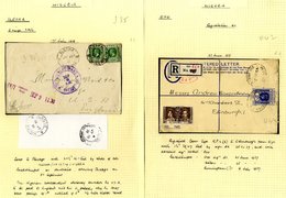 1901-40 Postal History Collection Of 266 Covers All Written Up On Leaves, Mostly KGV With Registered Uprated Envelopes W - Otros & Sin Clasificación