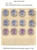 1868-1910 Collection Of Stamps M & U And 8 'Brief Kaart' Written Up On Pages Incl. Blocks, Overprints, Varieties Etc. - Other & Unclassified