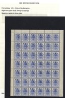 1900 2½d On 3d Ultramarine Overprinted V.R.I. (SG.104) UM Right Hand Pane Block Of 42 (approx 7 Affected By Tone Spots), - Altri & Non Classificati
