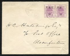 British Occupation 1900 First Printing 1d On 1d Purple Horizontal Pair, The Right Stamp Showing Second Stage Of Variety  - Altri & Non Classificati