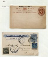 Small Collection Of Stamps & Postcards (written Up) With 1897 Set To 8d U, 1898-1908 Set To 10s U, A Few Victoria Falls  - Autres & Non Classés