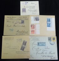 1905-20 Registered Mail (five Covers) Comprising 1905 To France Franked 20p & 30p On Laid Paper, Tied Belgrade C.d.s, 19 - Other & Unclassified