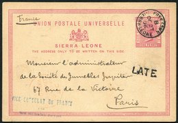 1896-1905 Trio Postal Stationery 1d Cards And Cover With 1896 1d Card To Paris With S/line LATE H/stamp, 1905 KEVII 1d C - Sonstige & Ohne Zuordnung