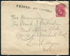 1917 1d Postal Stationery Envelope With Kissy - Sierra Leone C.d.s, Also 1917 Reg Cover With 1d Strip Of Three & Sealed  - Altri & Non Classificati