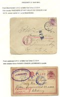 BOER WAR Collection Of Covers & Cards Written Up On Pages Covering Both British & Boer Mail. Noted - Cover Used In Basut - Altri & Non Classificati