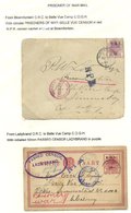 BOER WAR Collection Of Covers & Cards Written Up On Pages Covering Both British & Boer Mail. Noted - Cover Used In Basut - Otros & Sin Clasificación