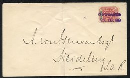 BOER WAR 1899 Cover To Heidelberg, Transvaal With Transvaal 1d Cancelled By A Violet NEWCASTLE/27.10.99 H/stamp, Only Kn - Sonstige & Ohne Zuordnung