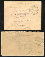 BOER WAR Two Covers Both Endorsed 'Veld Dienst', One With An Additional 'Velddienst' H/stamp, Posted From Volksrust 16 O - Altri & Non Classificati