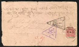 BOER WAR 1901 Censored Envelope To Bhastara, India, With A 1d Cancelled Barberton 15.NOV.01. Barberton And Pretoria Cens - Otros & Sin Clasificación