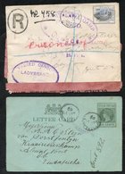 BOER WAR 1901 Censored Cover Registered From Ladybrand (MY 19) O.F.S. To Diyatalawa & A 1902 Ceylon 6c Letter Card To A  - Altri & Non Classificati