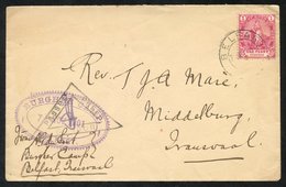 BOER WAR 1901 Censored Cover To Middelburg With A Cape 1d, Cancelled Belfast 7.NOV.01 Endorsed At The Lower Left 'From A - Otros & Sin Clasificación