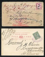 BOER WAR 1901 PPC From Ragama Camp, Ceylon, To General Olivier At Diyatalawa Camp, The 3c Stamp Cancelled On Arrival By  - Altri & Non Classificati