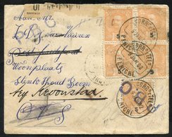 BOER WAR 1902 Cover To Kroonstad, O.F.S. From A P.O.W. At The Peniche Camp In Portugal. Five 5r Stamps Have Been Cancell - Otros & Sin Clasificación