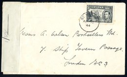 1944 April 21st 3d Badge Of Colony Tied By A St. Helena C.d.s To Cover Addressed To A. Wilson Of London, Left Side Bears - Otros & Sin Clasificación