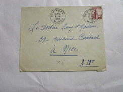 Lettre Du Maroc Pour La France 1956 Cachet Pointillé Skhirate - Briefe U. Dokumente