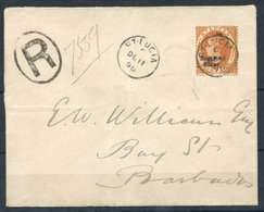 1881 CCC Overprinted In Small Capitals, 1s Orange Showing The Official Attempt To Remove The Variety 'SHILDING' With Red - Other & Unclassified