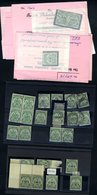 1885-93 £5 Arms Block Of Four And Singles (4), All Reprints Incl. Three With BPA Certs, Also Eight Singles U, Several Ap - Other & Unclassified