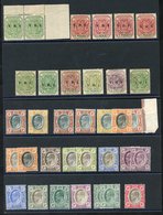 1900 VRI ½d Pair - One With No Stop, ½d With Very Large Stop After 'I,' 1d No Stop After 'I' (4), 3d With Dropped 'I' (v - Other & Unclassified