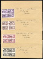 1952 Defin Set Each Block Of Four Used On A Separate Cover To Cape Town, Each With A Central Cds Of 3rd. Nov. 1952, Note - Altri & Non Classificati
