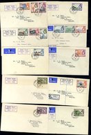 1955-56 Gough Island/Scientific Survey/1955-56, Cacheted Covers Franked KGVI 8d, 10s, (scarce) Also 1954 QEII Defin Set  - Other & Unclassified