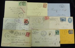 19thC - Later Assembly Of EL's, Covers, Postal Stationery & Postcards With 1862-71 Pair Of EL's Cuba To New York, Differ - Autres & Non Classés